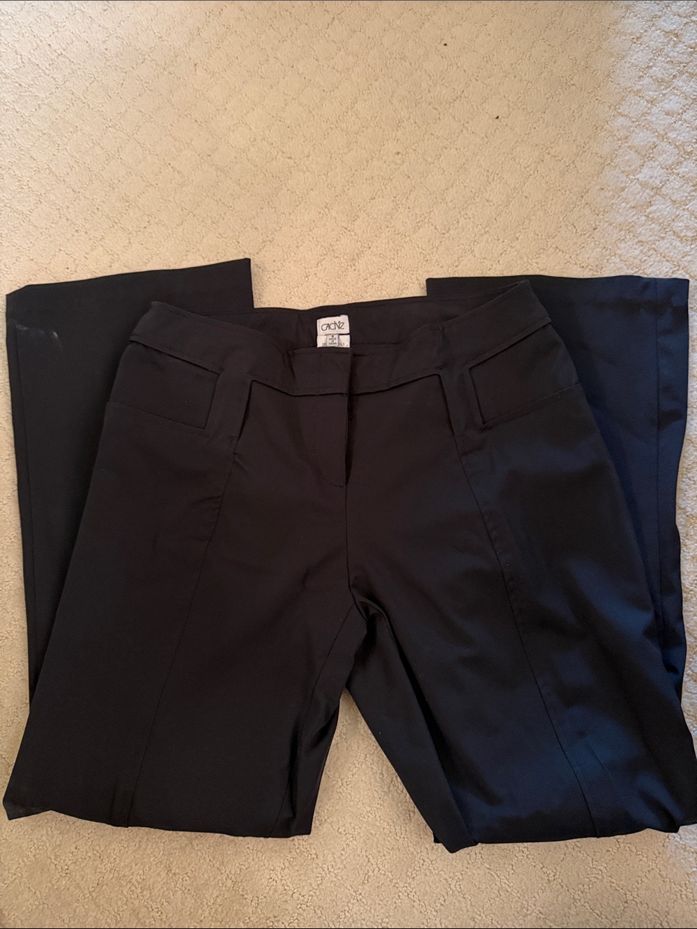 Cache Black Women's Stretch Dress Trousers - Straight Leg